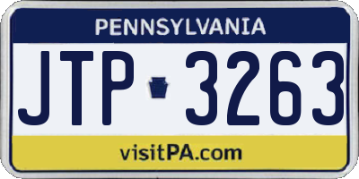 PA license plate JTP3263