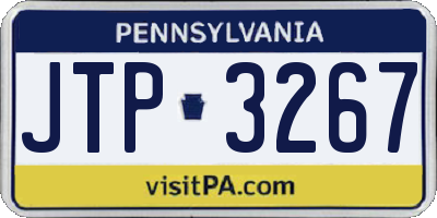 PA license plate JTP3267