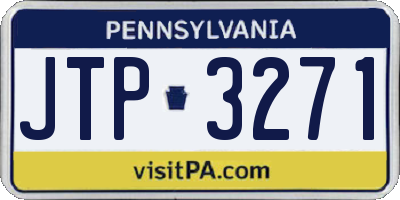 PA license plate JTP3271