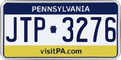 PA license plate JTP3276