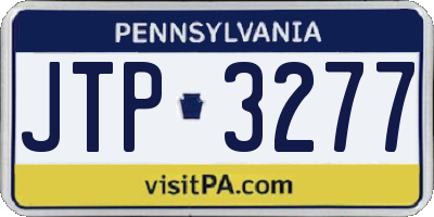 PA license plate JTP3277