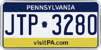 PA license plate JTP3280