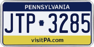 PA license plate JTP3285