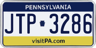 PA license plate JTP3286