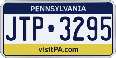PA license plate JTP3295