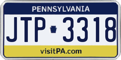 PA license plate JTP3318