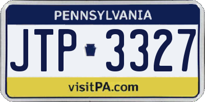 PA license plate JTP3327