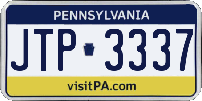 PA license plate JTP3337