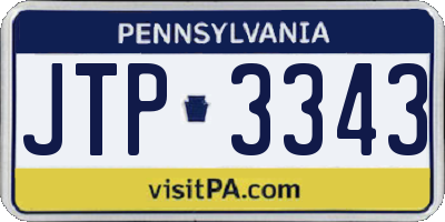 PA license plate JTP3343