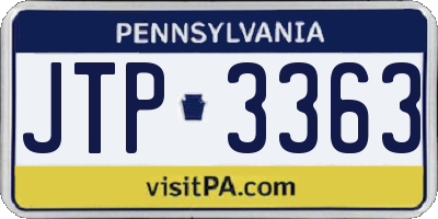 PA license plate JTP3363