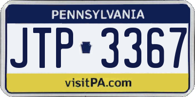 PA license plate JTP3367