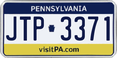 PA license plate JTP3371