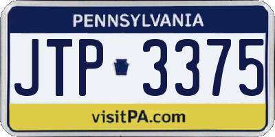 PA license plate JTP3375