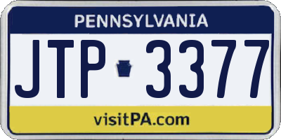 PA license plate JTP3377