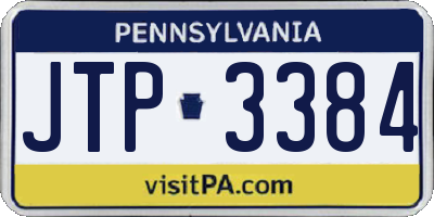 PA license plate JTP3384