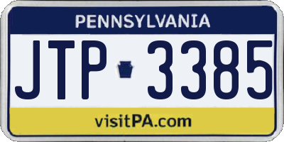PA license plate JTP3385