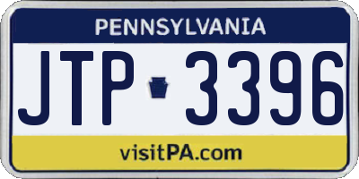 PA license plate JTP3396