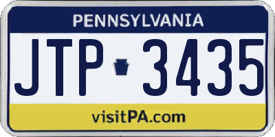 PA license plate JTP3435