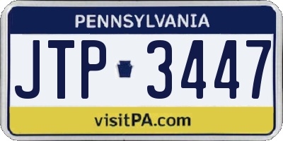 PA license plate JTP3447