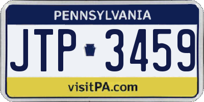 PA license plate JTP3459