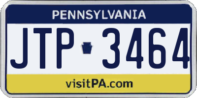 PA license plate JTP3464