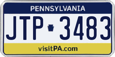 PA license plate JTP3483
