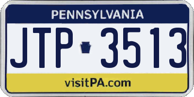 PA license plate JTP3513
