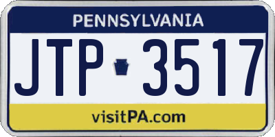 PA license plate JTP3517