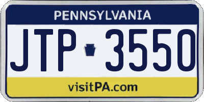 PA license plate JTP3550