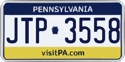 PA license plate JTP3558