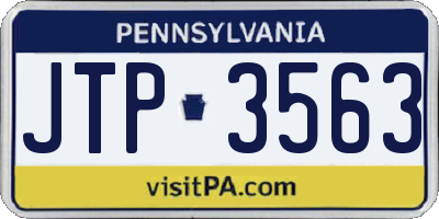 PA license plate JTP3563
