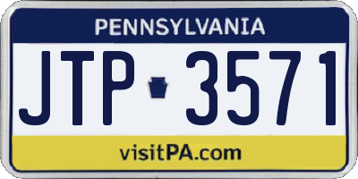 PA license plate JTP3571