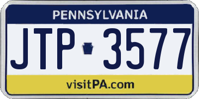 PA license plate JTP3577