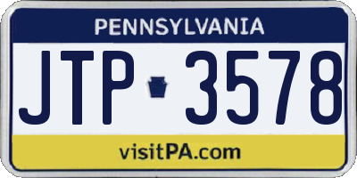PA license plate JTP3578