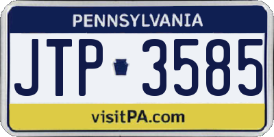 PA license plate JTP3585