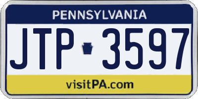PA license plate JTP3597