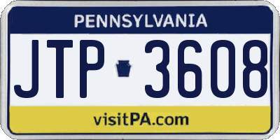 PA license plate JTP3608