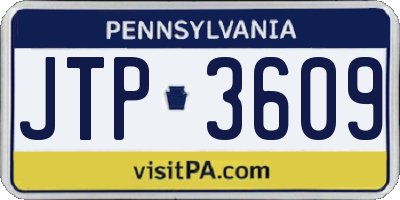 PA license plate JTP3609