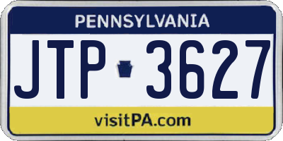 PA license plate JTP3627