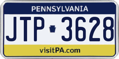 PA license plate JTP3628