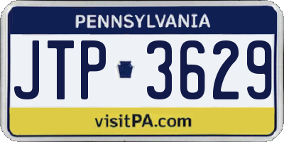PA license plate JTP3629