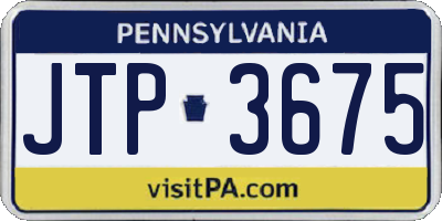 PA license plate JTP3675