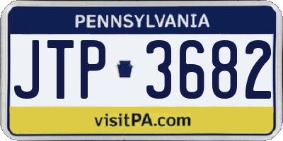 PA license plate JTP3682