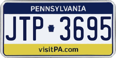 PA license plate JTP3695