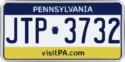 PA license plate JTP3732