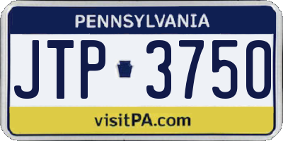 PA license plate JTP3750