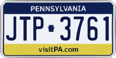 PA license plate JTP3761