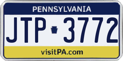 PA license plate JTP3772