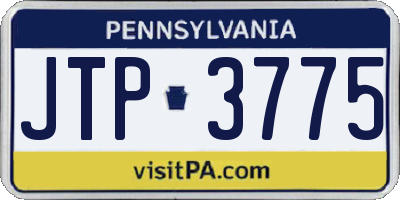 PA license plate JTP3775
