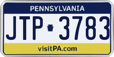 PA license plate JTP3783